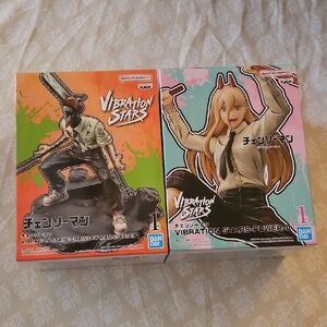 Bandai Vibration Stars Chainsaw Man and Power Figures